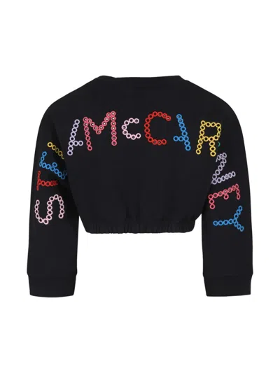 Stella Mccartney Kids' Logo-embroidered Sweatshirt In Black