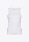 Stella Mccartney Logo-embroidered Tank Top In White