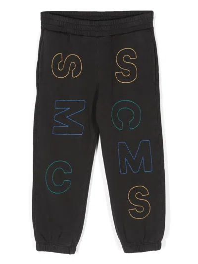 Stella Mccartney Kids' Logo-embroidered Track Pants In Black