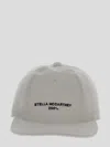 Stella Mccartney White Logo Embroidered Baseball Cap In Frost