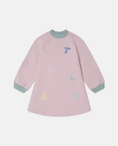 Stella Mccartney Kids' Logo Embroidery Sweatshirt Dress In Purple