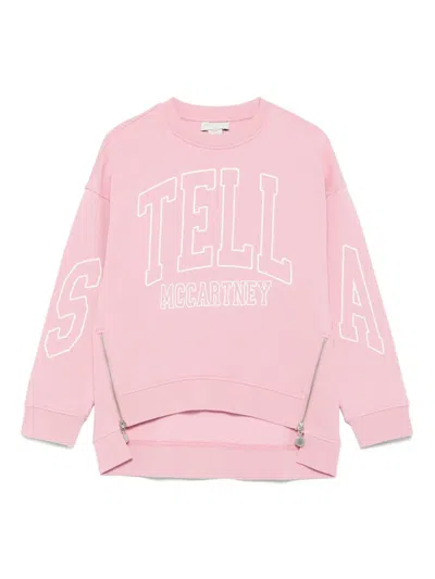 Stella Mccartney Kids' Logo-embroidery Sweatshirt In Pink