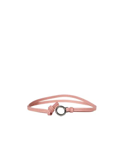 Stella Mccartney Logo-engraved Keyring Strap In Pink