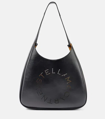 Stella Mccartney Logo Faux Leather Tote Bag In Black