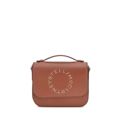 Stella Mccartney Logo Flap Bag Eco Embossed Grainy Alter