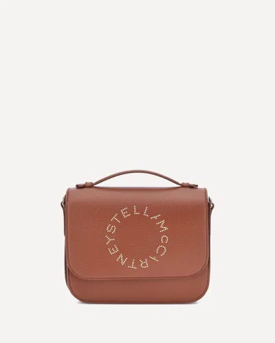 Stella Mccartney Logo Flap Bag Eco Embossed Grainy Alter