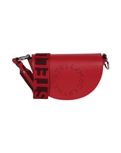 Stella Mccartney Logo Flap Shoulder Bag Woman Cross-body Bag Red Size - Polyurethane