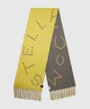 Stella Mccartney Logo Fringe Scarf In Multi