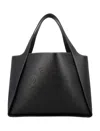 Stella Mccartney Logo Grainy Alter Mat Tote Bag In Black