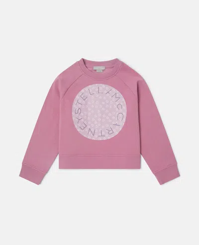Stella Mccartney Logo Graphic Crewneck Sweatshirt In Pink