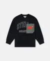 Stella Mccartney Logo Graphic Crewneck Sweatshirt In Black
