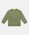 Stella Mccartney Logo Graphic Crewneck Sweatshirt In Green
