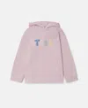 Stella Mccartney Logo Graphic Embroidered Hoodie In Pink