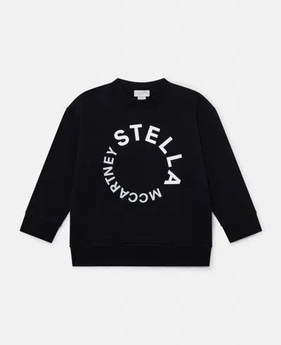 Stella Mccartney Logo Graphic Long-sleeve Sweatshirt In Black