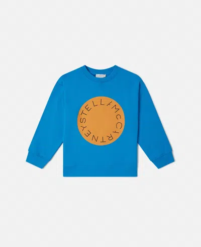 Stella Mccartney Logo Graphic Sweatshirt In Blue