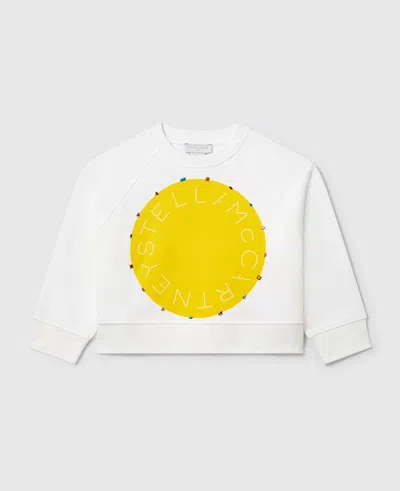 Stella Mccartney Logo Graphic Sweatshirt In Cream