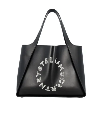 Stella Mccartney Logo Handbag In Black