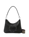 Stella Mccartney Logo Hobo Shoulder Bag In Black