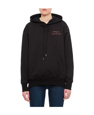 Stella Mccartney Logo Hooded Sweater In Black