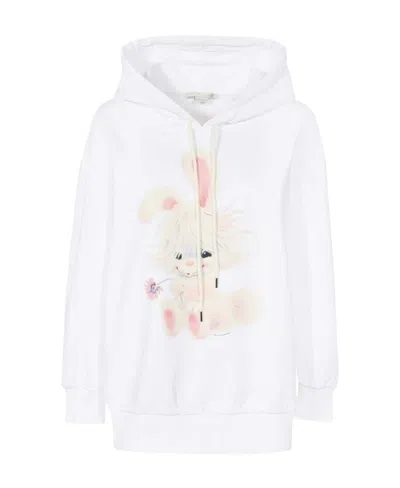 Stella Mccartney Logo Hooded Sweater In White