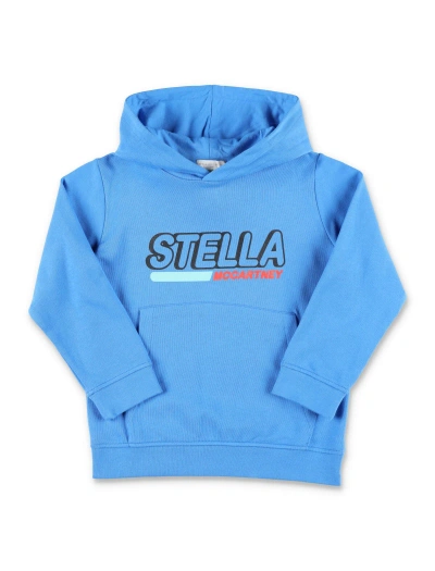 Stella Mccartney Kids' Logo Hoodie In Royal Blue