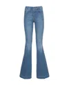 Stella Mccartney Blue Logo-print Flared Jeans In Blue