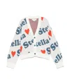 Stella Mccartney Logo-intarsia Cardigan In White