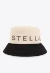 Stella Mccartney Logo Jacquard Bucket Hat In Cream