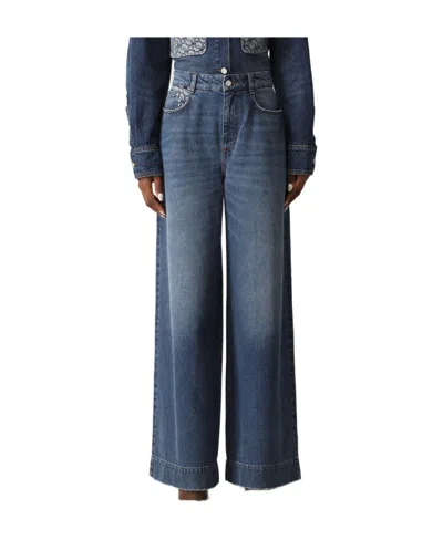 Stella Mccartney Logo Jeans In Blue