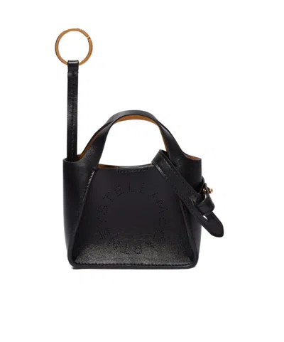 Stella Mccartney Logo Key Ring In Black