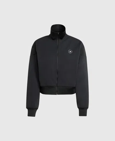 Stella Mccartney Logo Knitted Track Jacket In Black