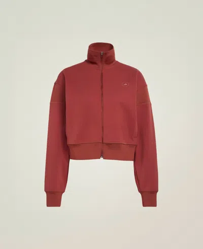Stella Mccartney Logo Knitted Track Jacket In Brown