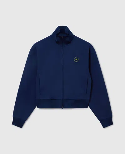 Stella Mccartney Logo Knitted Track Jacket In Navy