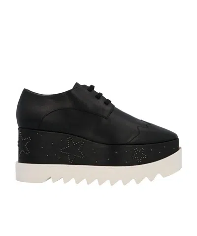 Stella Mccartney Logo Lace Muffin Shoes In Black