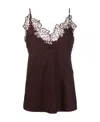 Stella Mccartney Lace-trim Silk Cami Top In Black