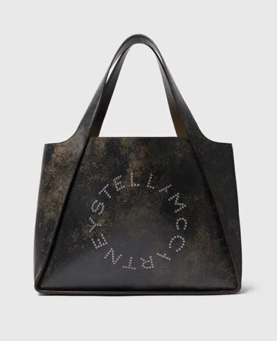 STELLA MCCARTNEY LOGO LARGE AGED TOTE BAG