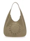 Stella Mccartney Logo Large Hobo Bag Alter Suede W/piping Details