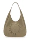 Stella Mccartney Logo Large Hobo Bag Alter Suede W/piping Details