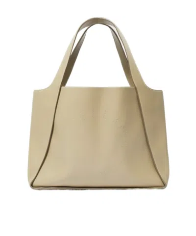 Stella Mccartney Logo Large Tote Bag In Nude