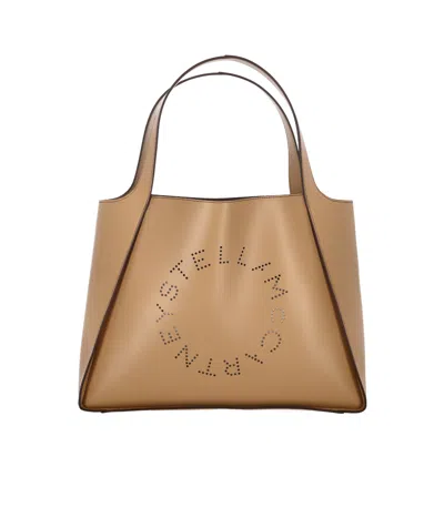 Stella Mccartney Perforated Handbag In Nude