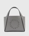 Stella Mccartney Logo Large Tote Bag In Smoke Gray