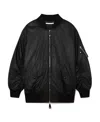 Stella Mccartney Logo Leather Jacket In Black