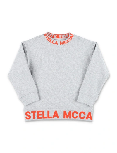 Stella Mccartney Kids' Logo Lettering Crewneck In Grey