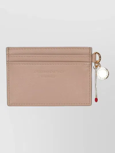 Stella Mccartney Logo Matchstick Card Holder Keychain Charm In Pink