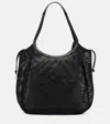 Stella Mccartney Logo Mesh And Canvas Tote Bag In Black