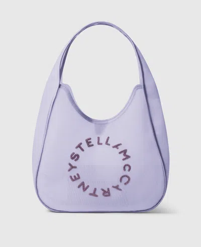 Stella Mccartney Logo Mesh Large Hobo Bag