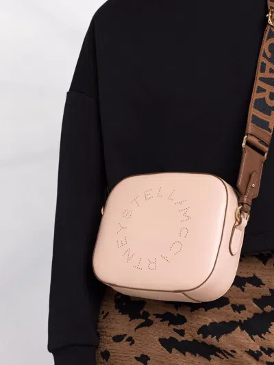 Stella Mccartney Logo Mini Star Bag In Neutrals