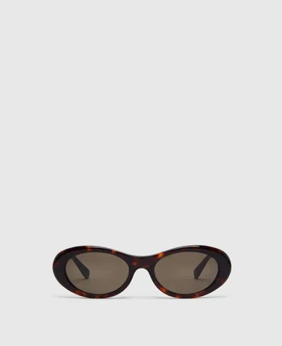 Stella Mccartney Logo Oval Sunglasses