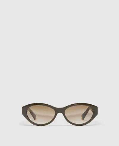 Stella Mccartney Logo Oval Sunglasses