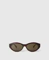 Stella Mccartney Logo Oval Sunglasses In Multi
